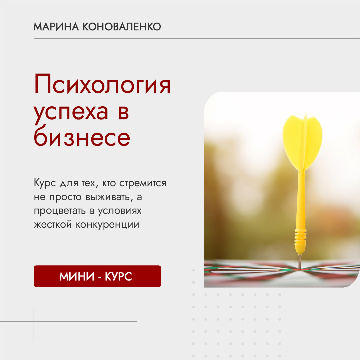 Курс Марины Коноваленко "Психология успеха в бизнесе"